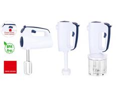 Emerio HMS-113257.2 - Frullatore manuale con rivoluzionario controllo della velocità a 1 dita, colore: Bianco/Blu