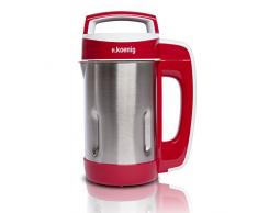 H.Koenig MXC18 Soup Maker frullatore, 850 W, 1.1 Litri, Acciaio Inossidabile, plastica, 4 velocità, Rosso