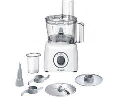 Bosch MultiTalent 3 Robot da Cucina Multifunzione Compatto - Oltre 20 Funzioni, 800 W, 2 Velocità, Ciotola 2,3 l, Disco per Affettare, Tagliare e Grattugiare, Lama per Impastare e Disco per Montare