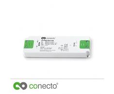 conecto 50241, trasformatore LED da 230 V (CA) a 12V (CC), per lampade a LED fino a max. 30 watt, design ultra sottile