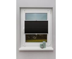 Beyond Drape 15357 Senza Fori, con Morsetto, Tenda Plissettata, Protezione da sguardi indiscreti, Nero