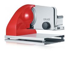 Graef SKS903EU Elettrico 185W Alluminio Rosso, Acciaio inossidabile affettatrice