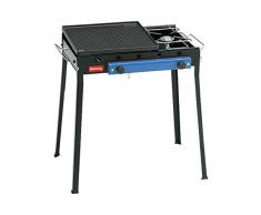 Ferraboli Ghisa Gas Combinato Barbecue Carrello Gas 4900W Nero