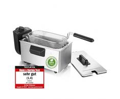 Emerio DF-120482 Friggitrice a olio, 2000 W, 3 litri, Acciaio Inossidabile, Grigio