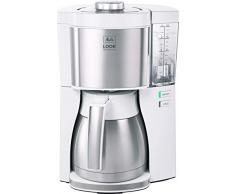 Melitta 1025-16 Macchina da caffè con filtro 1080, in acciaio inox Con caraffa termica bianco