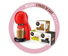DeLonghi Dolce Gusto Piccolo XS EDG210.R Macchina da caffè a capsule con 15 bar di pressione, 0,8 l, con tre confezioni di caffè, rosso