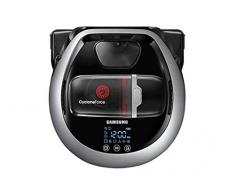 Samsung POWERbot Precision Robot Aspirapolvere, Spazzola Morbida Soft Action, Sistema di Pulizia ad Alte Prestazioni, Comandi Vocali tramite Smartphone, Connessione Wi-Fi, Metal Satin