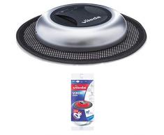 Vileda Virobi Robot Catturapolvere, Robot Aspirapolvere con Panno Usa e Getta, Senza Fili, Limited Edition, Silver con Panni Ricambio Elettrostatici Usa e Getta, Cattura Polvere