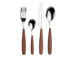 Foppapedretti 9901343096 Set Posate, Colore Mogano, 4 Pezzi