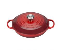 Le Creuset Tegame Basso Evolution in Ghisa, Rotondo, Ø 26 cm, 2 l, Adatta a Tutte le Fonti di Calore Inclusivo Induzione, 4,205 kg, Ciliegia