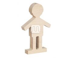 Paralume in legno verniciabile a forma di bambino