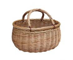 Cestino di vimini luce swing al vapore Handled Coracle Shopper