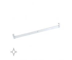 Emuca - Luci LED per Armadio o Cabina Armadio, Asta Appendiabiti con Luce LED 4,8W-12V DC e sensore di Movimento, Alluminio anodizzato Opaco, L 858-1008mm
