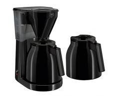 Melitta 1010 – 06 Easy Therm caffè filtro caffè – Seconda Therm caraffa anti-goccia – filtro basculante, Nero