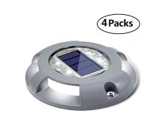 GRIFEMA DG2008, Luci Solare a Terra con IP65 Impermeabile, Lampada Giardino, 4 Pezzi