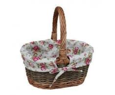 Red Hamper c082r giardino rosa doublé Childs paese ovale in vimini cestino, Marrone