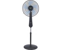 Bastilipo Pacifico Ventilatore da Piantana Rotondo con Telecomando, 45 W, Plastica, 3 Velocità, Nero