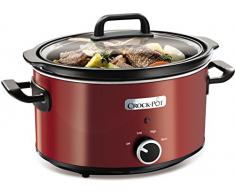 Crock-Pot Slow Cooker Pentola per Cottura Lenta, Capienza 3.5 l, Adatta Fino a 4 Persone, 210 W, Rosso