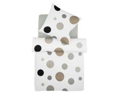 Fleuresse 22572 Fb. 1 Set di copripiumino e federa in satin, colore: Argento