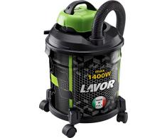 Lavor JOKER 1400 S Aspiratore Solidi e Liquidi, Capacità Vano Raccolta 20 l, Serbatoio in Metallo, 18 kPa, 1400 Watt max, Tubo Flex 1,5 m, 2 Tubi Rigidi, Bocchetta Piatta, Spazzola Pavimenti, Base