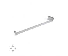 Emuca - Luci LED per Armadio o Cabina Armadio, Asta Appendiabiti con Luce LED Ricaricabile e sensore di Movimento, Alluminio anodizzato Opaco, L 408-558mm