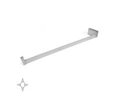 Emuca - Luci LED per Armadio o Cabina Armadio, Asta Appendiabiti con Luce LED Ricaricabile e sensore di Movimento, Alluminio anodizzato Opaco, L 708-858mm