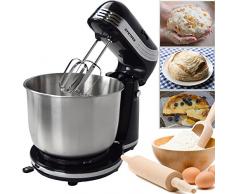 Syntrox Germany Robot da cucina impastatrice frusta gancio impastatore frullatore KM-250W Delight con ciotola in acciaio inox da 3 litri