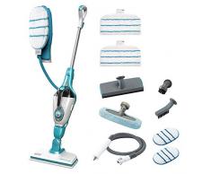 BLACK+DECKER FSMH13151SM-QS Lavapavimenti a Vapore Steam-Mop 15 in 1, Sistema di Pulizia Guanto Steamitt, Generatore di Vapore Portatile