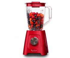 Moulinex LM420510 - Frullatore elettrico Blendforce, capacità 2 L, per frullati, zuppe, frutta, verdura, ghiaccio tritato, 600 W, Rosso