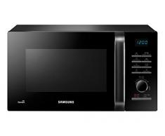 Samsung mg23h3125nk/EC – Forno a microonde con grill, 23 L, Interno in Ceramica, display e sensore di umidità, 800W/ 1200 W, colore: nero