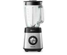 Philips Frullatore Serie 5000 HR3571/90, 1000 W,Tecnologia ProBlend Crush con 6 lame, Velocità variabile + Pulse, Capacità 2L, Bicchiere in vetro, Lama in acciaio inox