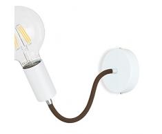 CD Cables-Flexy Applique, Lampada Parete, Portalampada Bianco, Flessibile Marrone