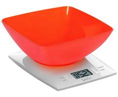Laica KS1012 Bilancia da Cucina Elettronica, 3 kg, Ciotola Arancio, orange, white, plastica