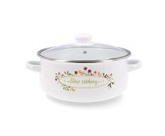 Casseruola 24 cm acciaio smaltato Memory QD