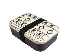 Myga RY1170 - Contenitore per pranzo in fibra di bambù, riutilizzabile, ecologico, per adulti e bambini, con cinturino in silicone, a prova di perdite, biodegradabile, senza BPA, leggero