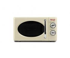 Girmi FM2105 Forno Microonde Combinato Vintage Design, 20 Lt, 700+800W, Crema