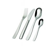 A di Alessi - AJM22S4 - KnifeForkSpoon Servizio di posate: un cucchiaio da tavola, una forchetta da tavola, un coltello da tavola, un cucchiaino da caffÃ¨ in acciaio inossidabile 18/10 lucido.
