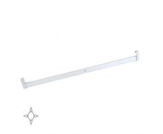 Emuca - Luci LED per Armadio o Cabina Armadio, Asta Appendiabiti con Luce LED 5,5W-12V DC e sensore di Movimento, Alluminio anodizzato Opaco, L 1008-1158mm