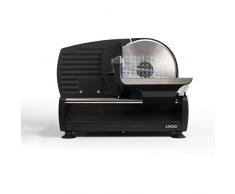 Livoo - Affettatrice in acciaio inox, colore: Nero