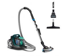 Philips Aspirazione FC9555/09 Aspirapolvere Senza Sacco, 76 Decibel, con Tecnologia PowerCyclone 7, Nero/Verde