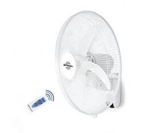 Orbegozo WF 0245 Ventilatore da parete con telecomando, 3 modalità di funzionamento (Normal, Nature e Sleep), Ø 45 cm, 3 velocità, testa inclinabile e 55 W di potenza