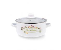 Casseruola 22 cm acciaio smaltato Memory QD
