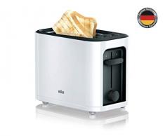Braun HT3000WH - Tostapane con 2 fessure, 7 livelli di doratura, bianco, 1000