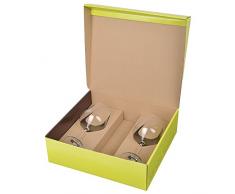 VANILLA SEASON PAPUA - Set di 2 bicchieri da vino rosso con segnaposto, ideali come regalo