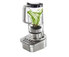 AEG SB9300 GourmetPro Frullatore (motore turbo da 1,6 cavalli, 8 programmi, bicchiere da 2,2 litri infrangibile in tritano, lame rivestite in titanio, Display LCD) in acciaio inox