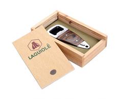 LAGUIOLE - Apribottiglie Manico in legno di Pakka scuro - metallo - marrone scuro