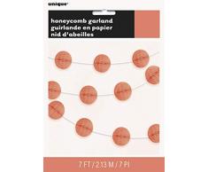 Unique Party 63386 Ghirlanda a Nido dApe, 7 Piedi, Corallo, Carta