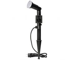 Kopp 145352019 - Faretto LED da giardino a 1 luce, con picchetto e interruttore crepuscolare, colore: Nero