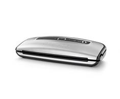 FoodSaver FFS015X Macchina per Sottovuoto Alimenti, 10 Sacchetti Pretagliati, 1 Rotolo Lungo 3 m, 1 Tubo con Adattatore Salva Freschezza per Aspirazione dellAria da Contenitori e Accessori, Argento