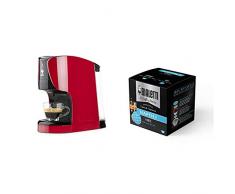 Bialetti Opera Macchina da Caffè Espresso per Capsule in Alluminio sistema Bialetti il Caffè dItalia, Rossa+ Multipack 128 Capsule Gusto Forte
